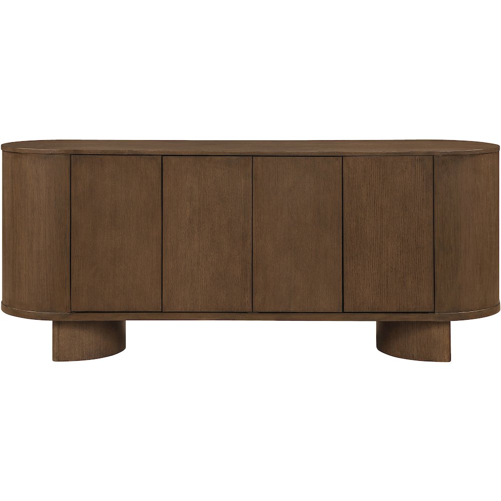 Caldra Brown Oak Veneer And Solid Wood Sideboard/Buffet. Picture 3