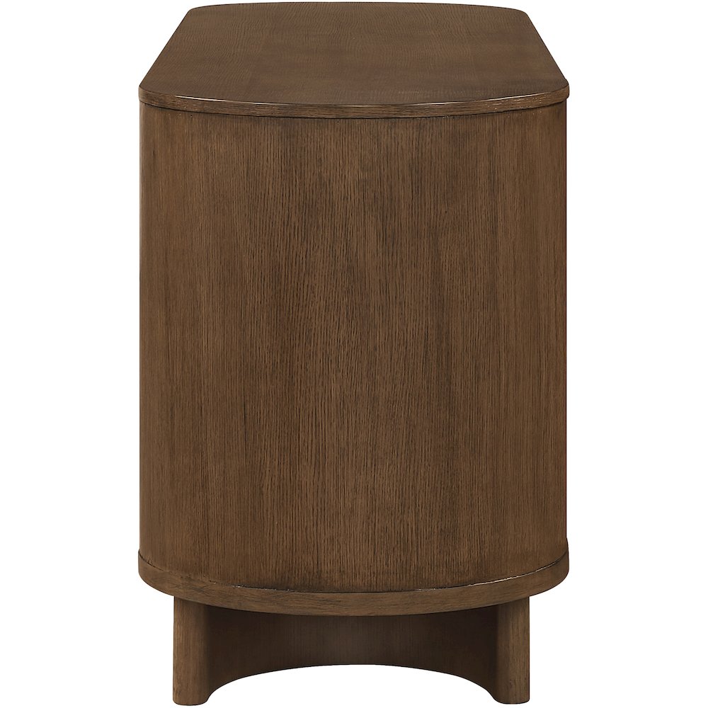 Caldra Brown Oak Veneer And Solid Wood Sideboard/Buffet. Picture 5
