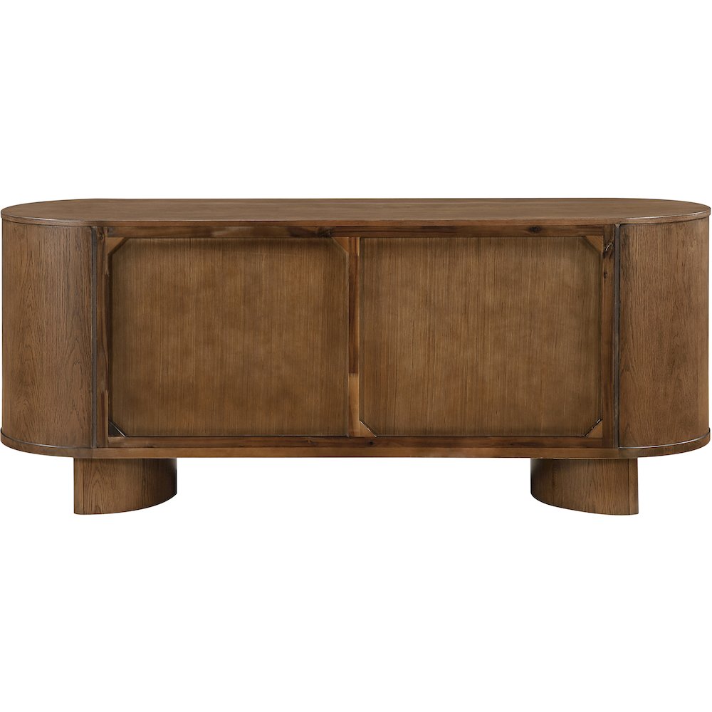 Caldra Brown Oak Veneer And Solid Wood Sideboard/Buffet. Picture 7