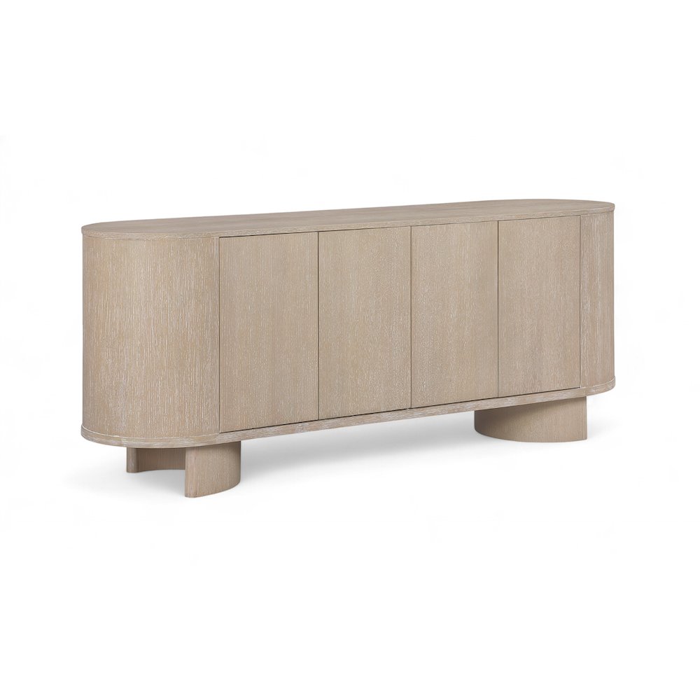 Caldra Natural Oak Veneer And Solid Wood Sideboard/Buffet. Picture 1