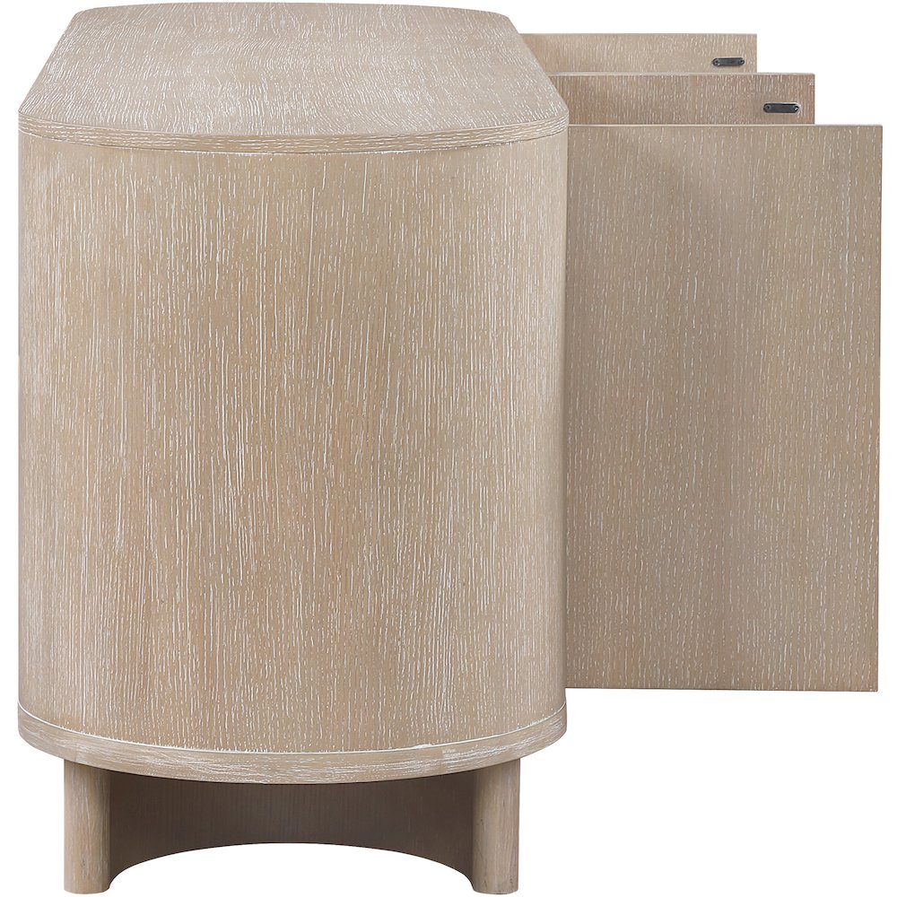 Caldra Natural Oak Veneer And Solid Wood Sideboard/Buffet. Picture 6