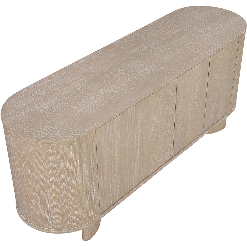 Caldra Natural Oak Veneer And Solid Wood Sideboard/Buffet. Picture 8
