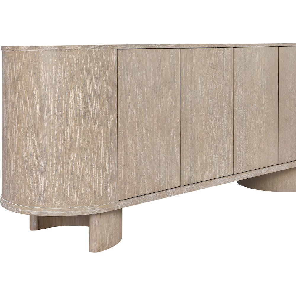 Caldra Natural Oak Veneer And Solid Wood Sideboard/Buffet. Picture 9