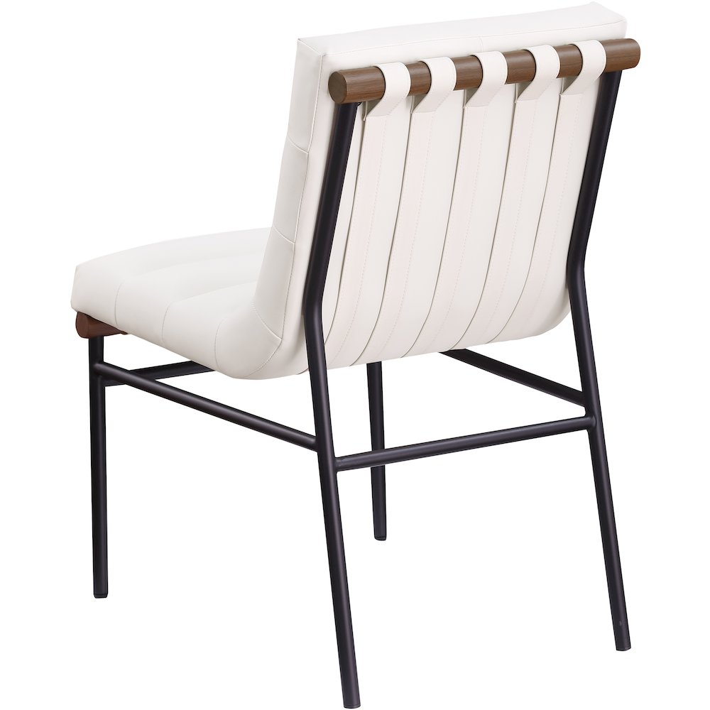 Burke Cream Vegan Leather Dining Chair, Set of 2. Picture 5