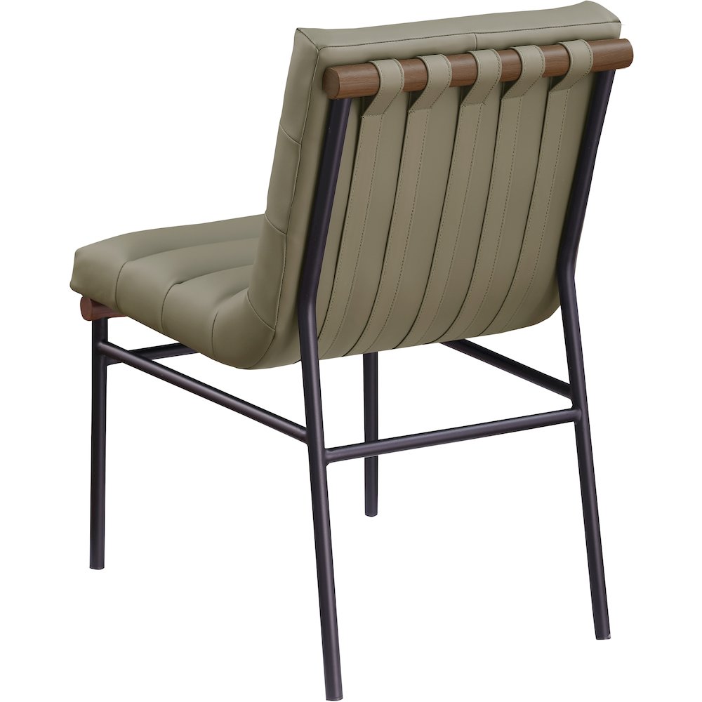 Burke Olive Vegan Leather Dining Chair, Set of 2. Picture 5