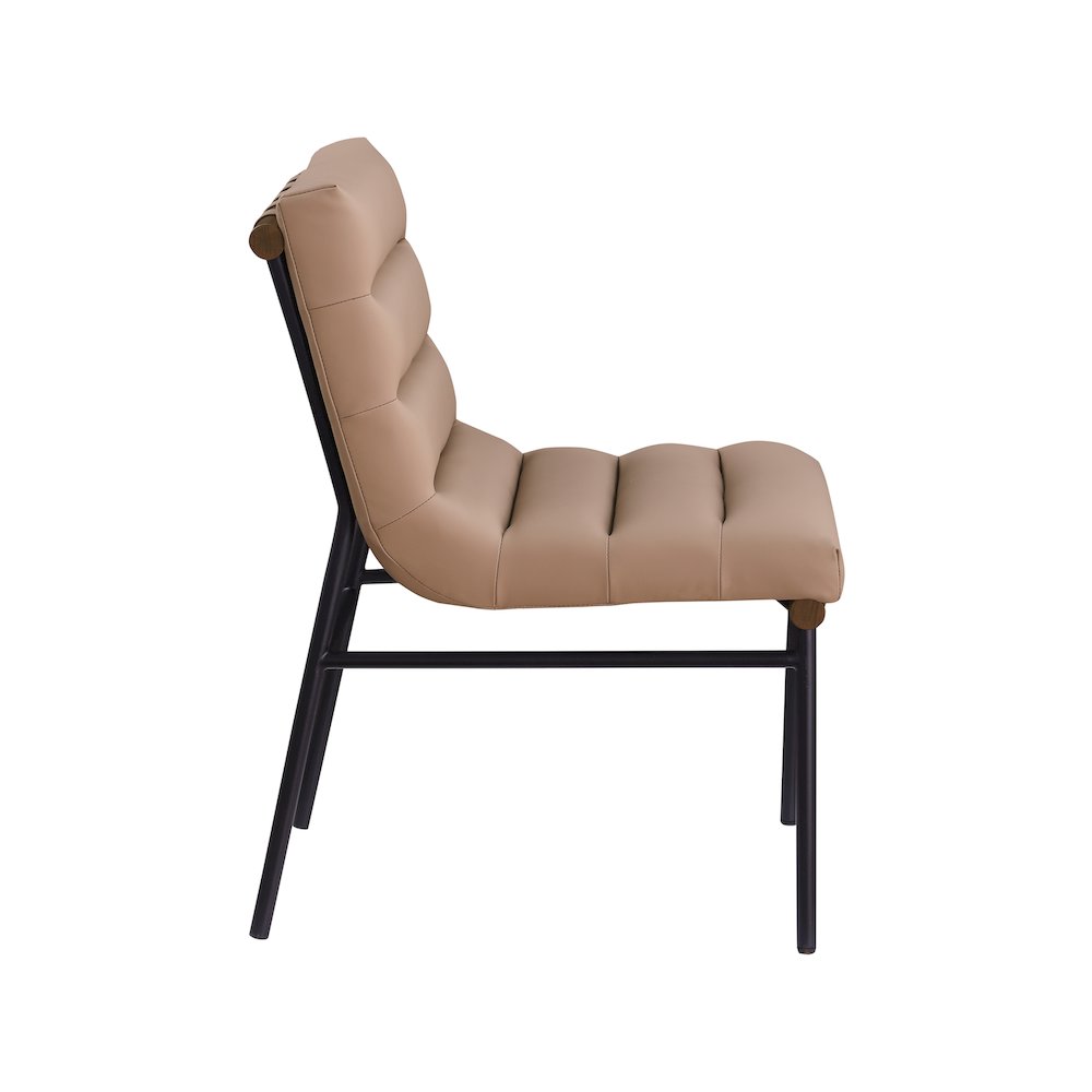 Burke Tan Vegan Leather Dining Chair, Set of 2. Picture 3