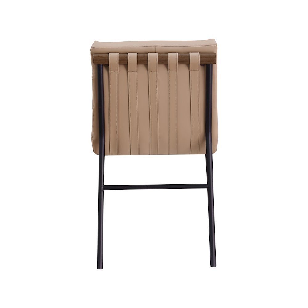 Burke Tan Vegan Leather Dining Chair, Set of 2. Picture 4