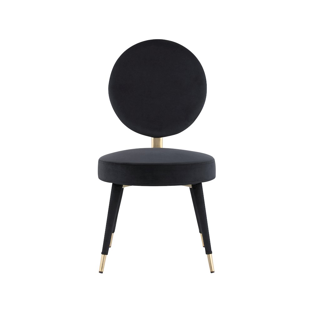 Brandy Black Velvet Dining Chair, Set of 2. Picture 3
