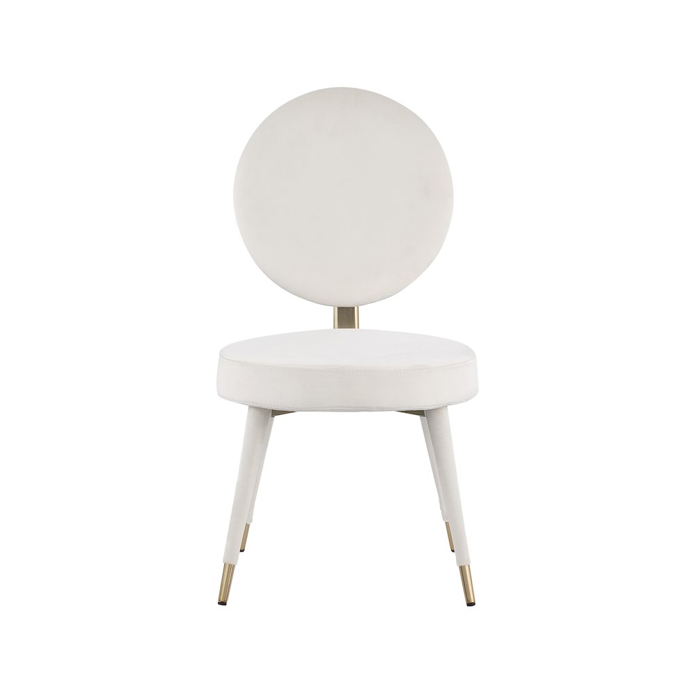 Brandy Cream Velvet Dining Chair, Set of 2. Picture 3