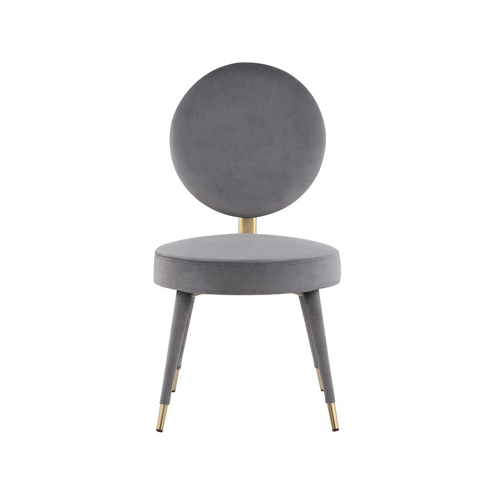 Brandy Grey Velvet Dining Chair, Set of 2. Picture 3
