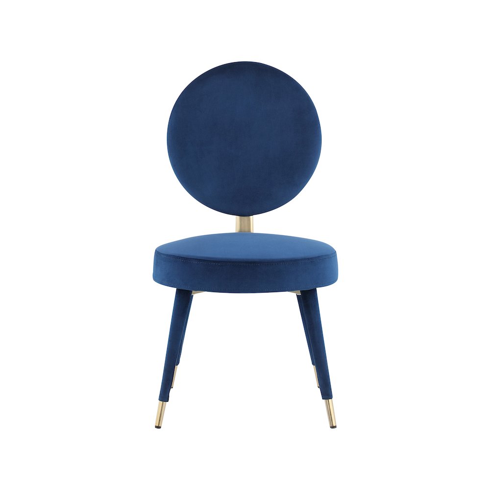 Brandy Navy Velvet Dining Chair, Set of 2. Picture 3