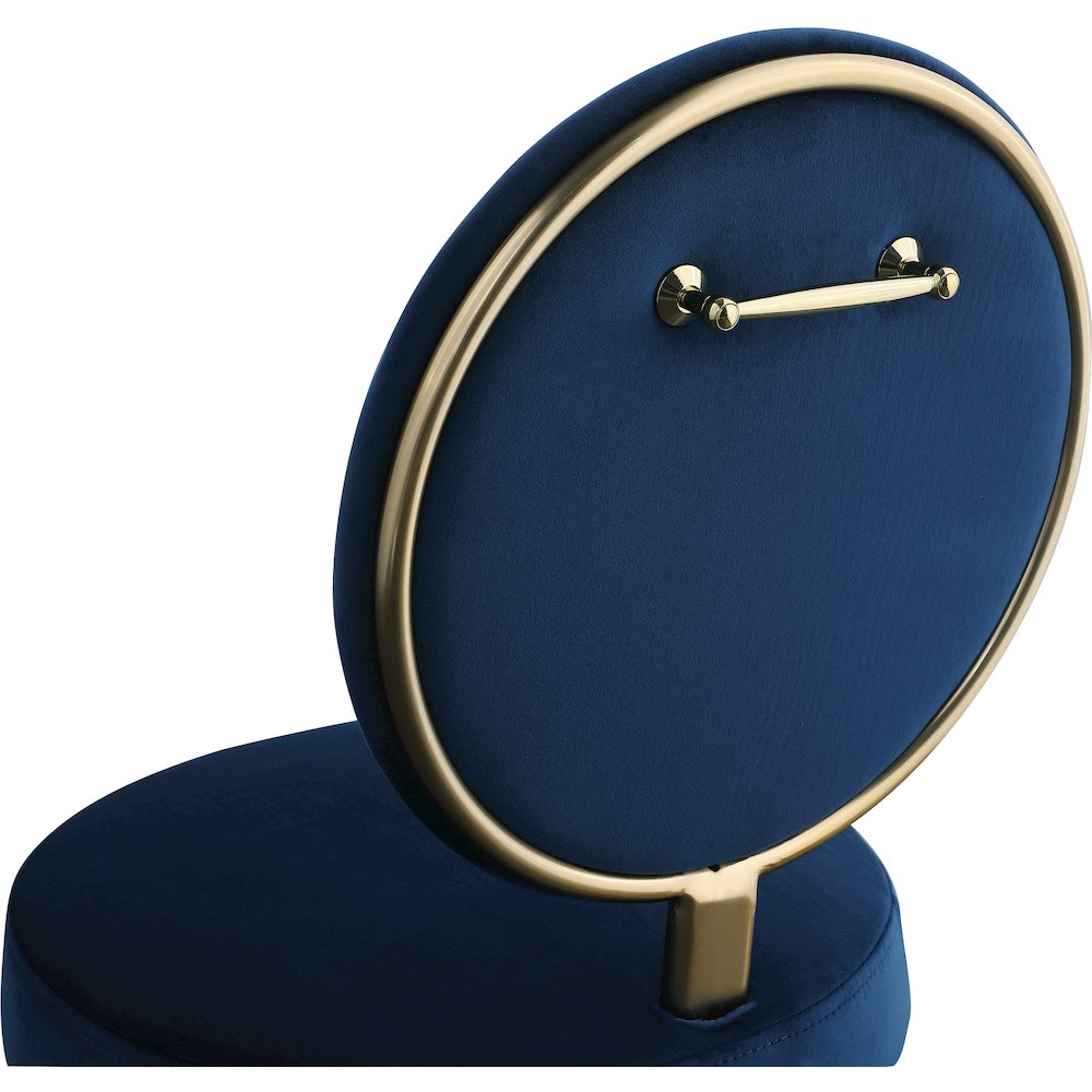 Brandy Navy Velvet Dining Chair, Set of 2. Picture 4