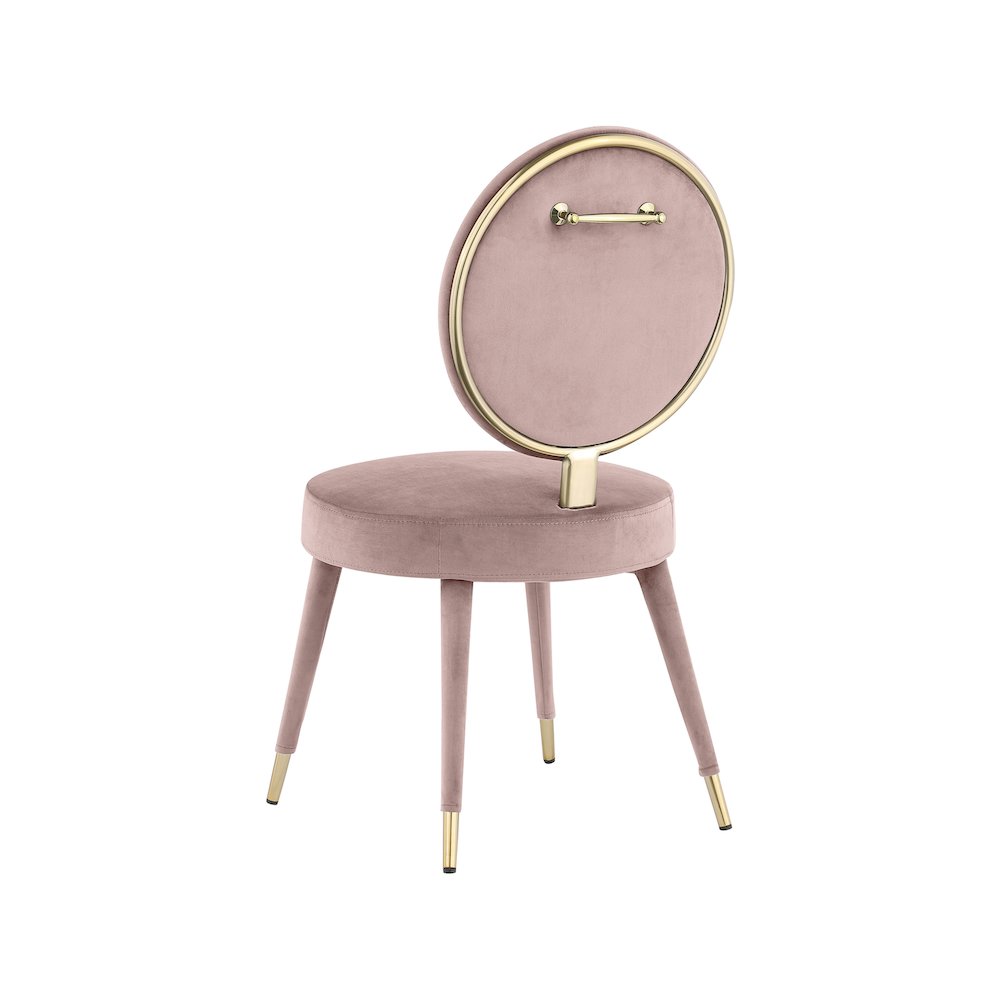 Brandy Pink Velvet Dining Chair, Set of 2. Picture 2