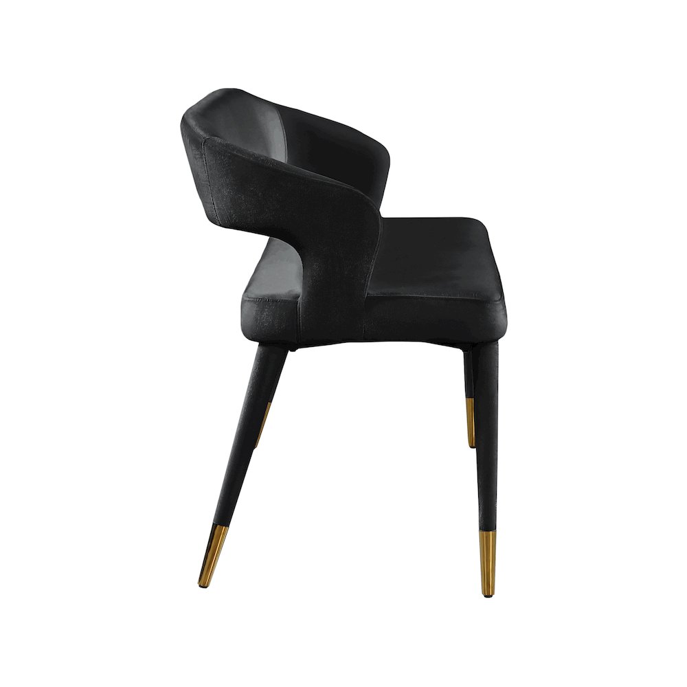Destiny Black Velvet Bench. Picture 4