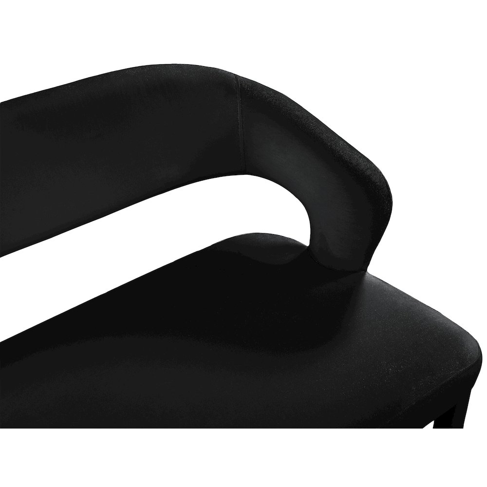 Destiny Black Velvet Bench. Picture 5