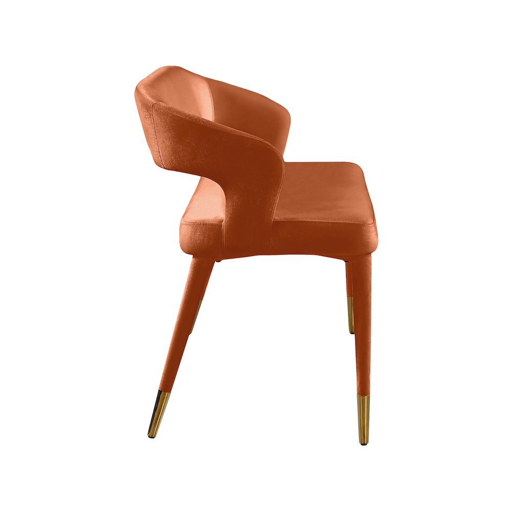 Destiny Cognac Velvet Bench. Picture 4