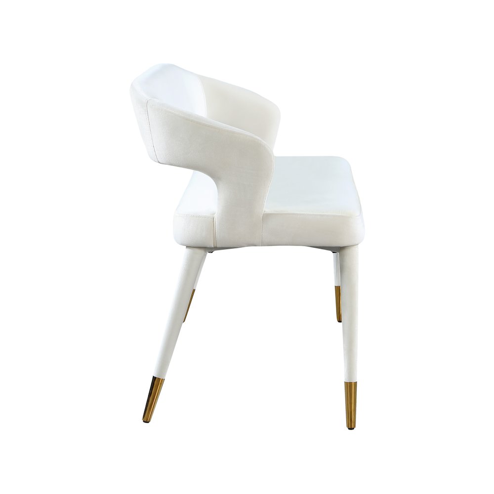Destiny Cream Velvet Bench. Picture 4