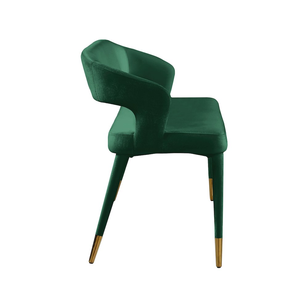 Destiny Green Velvet Bench. Picture 4