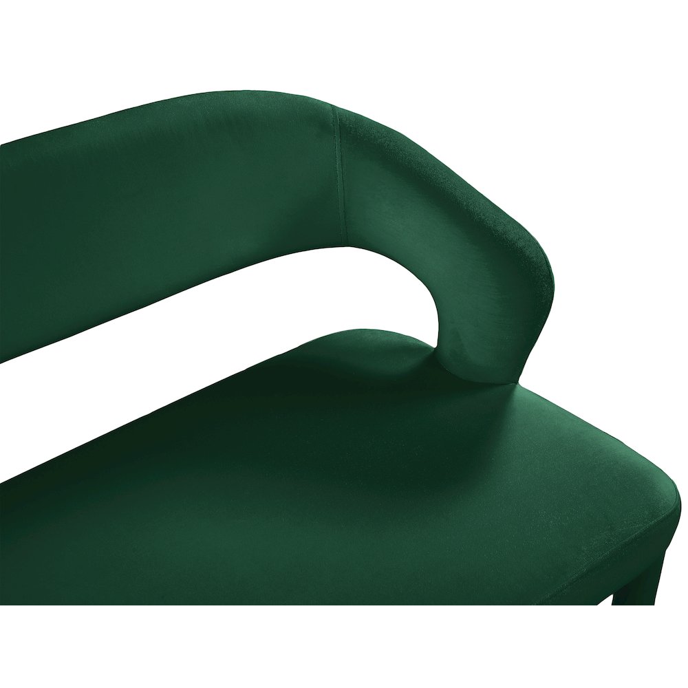 Destiny Green Velvet Bench. Picture 5