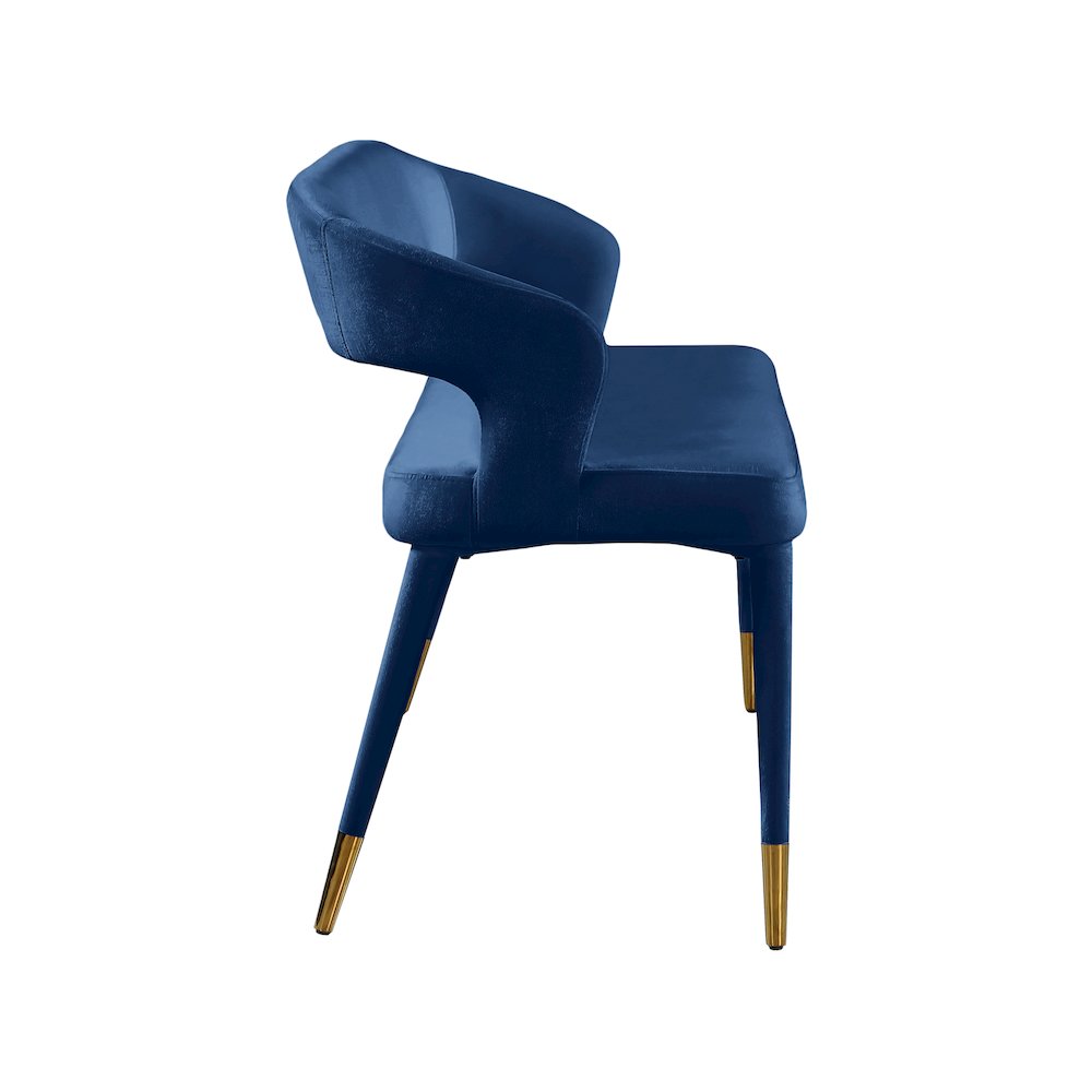 Destiny Navy Velvet Bench. Picture 4