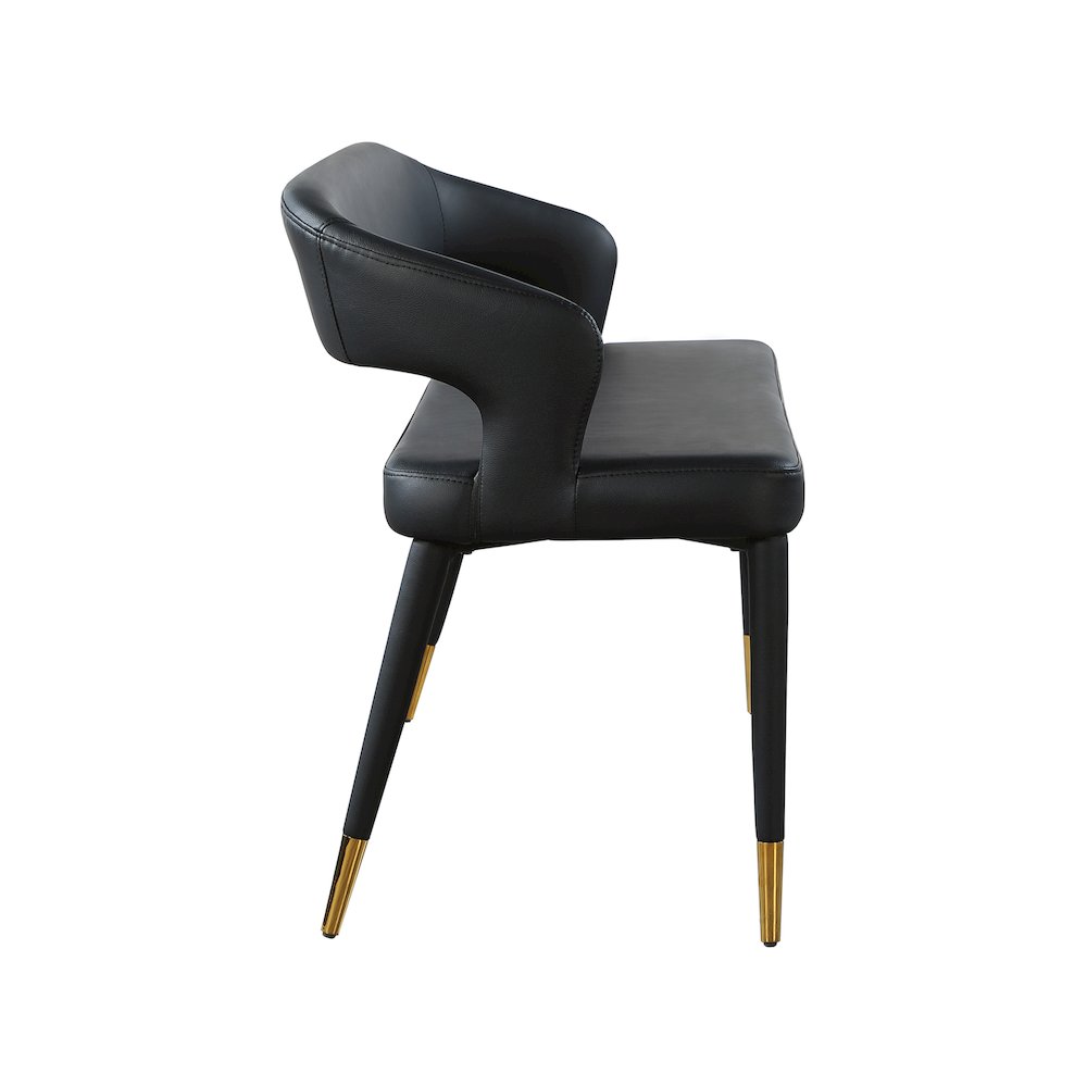 Destiny Black Vegan Leather Bench. Picture 4