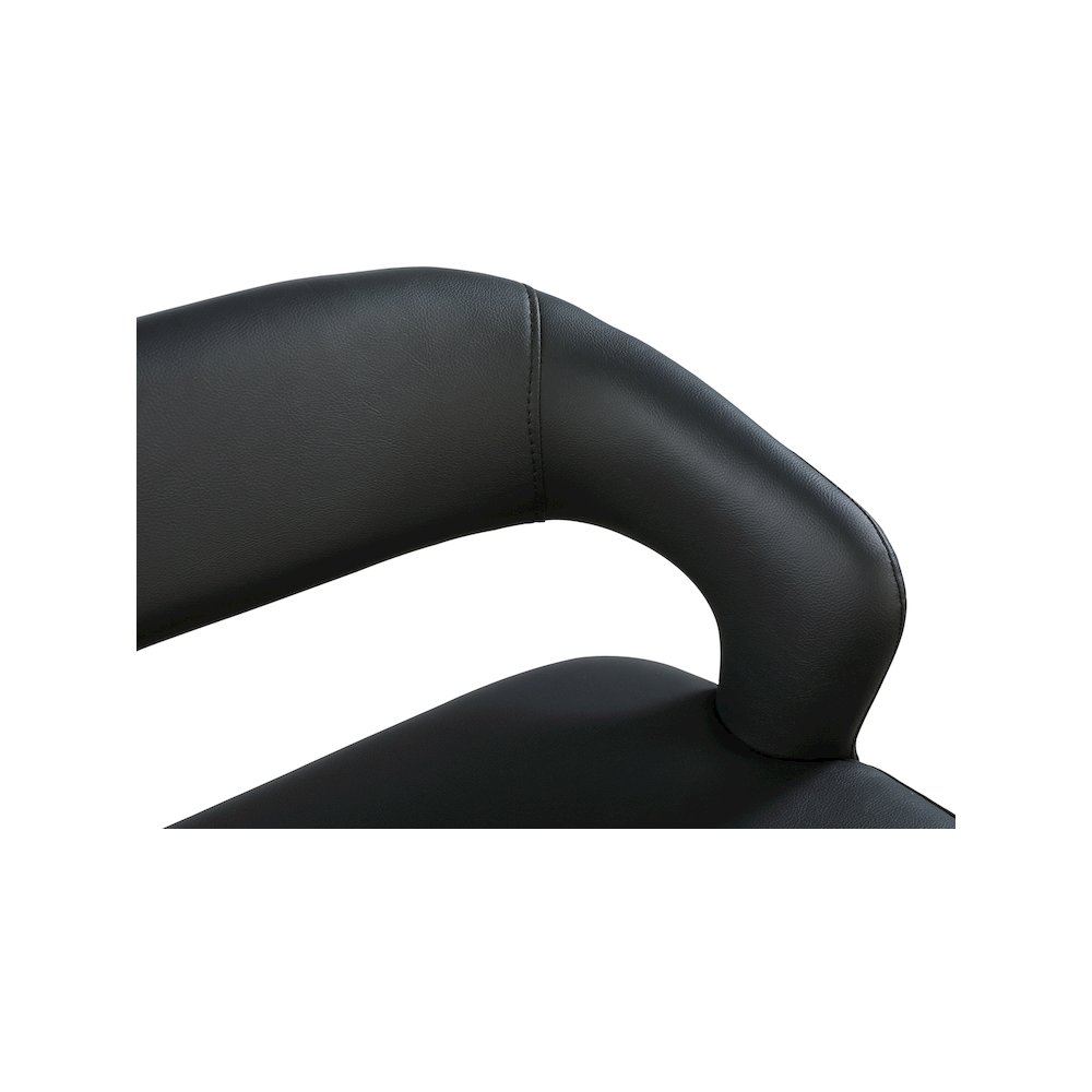 Destiny Black Vegan Leather Bench. Picture 5