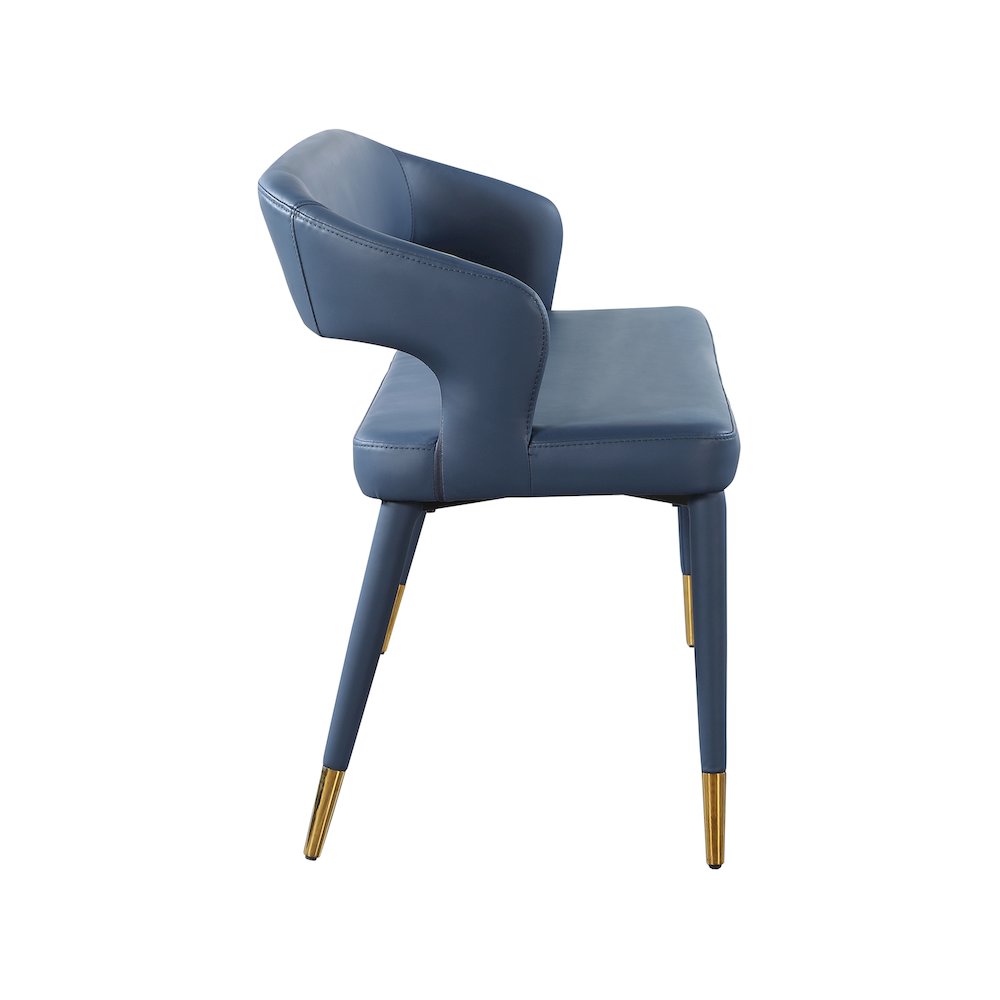 Destiny Navy Vegan Leather Bench. Picture 4
