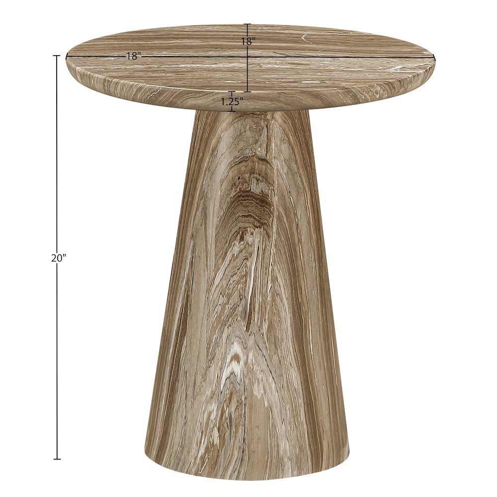Cassino Beige Concrete Indoor/Outdoor End Table. Picture 5