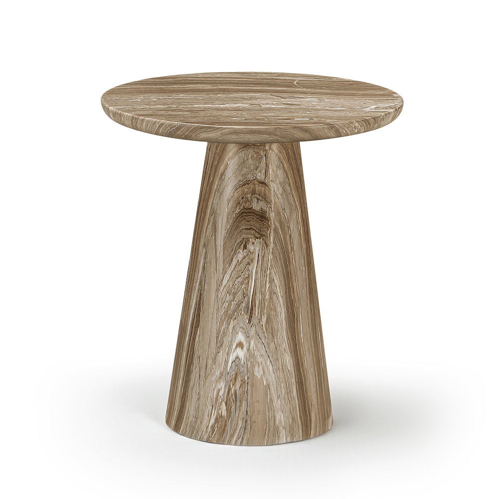 Cassino Beige Concrete Indoor/Outdoor End Table. Picture 1