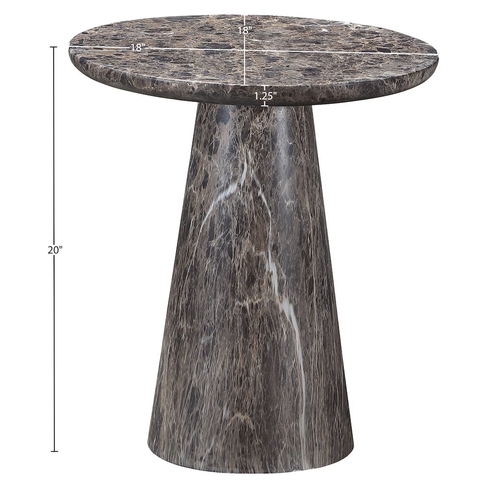 Cassino Brown Concrete Indoor/Outdoor End Table. Picture 6