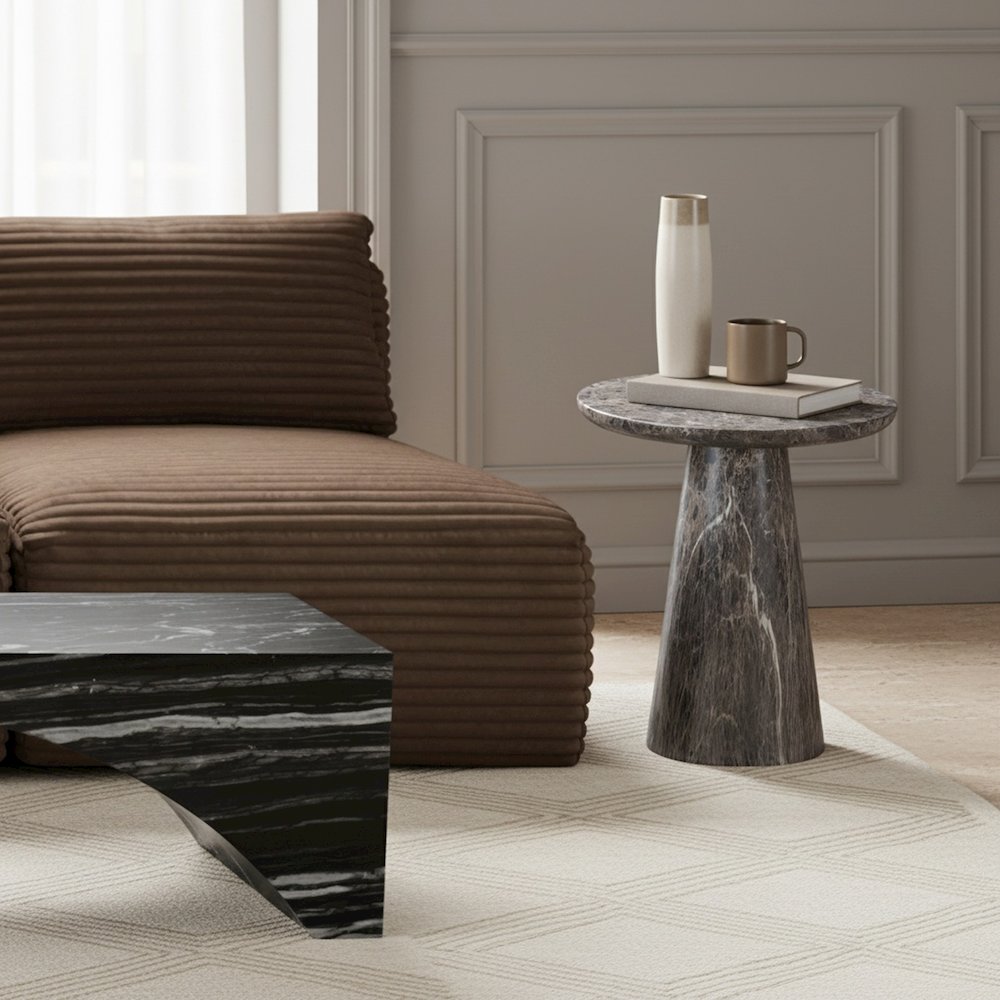 Cassino Brown Concrete Indoor/Outdoor End Table. Picture 2