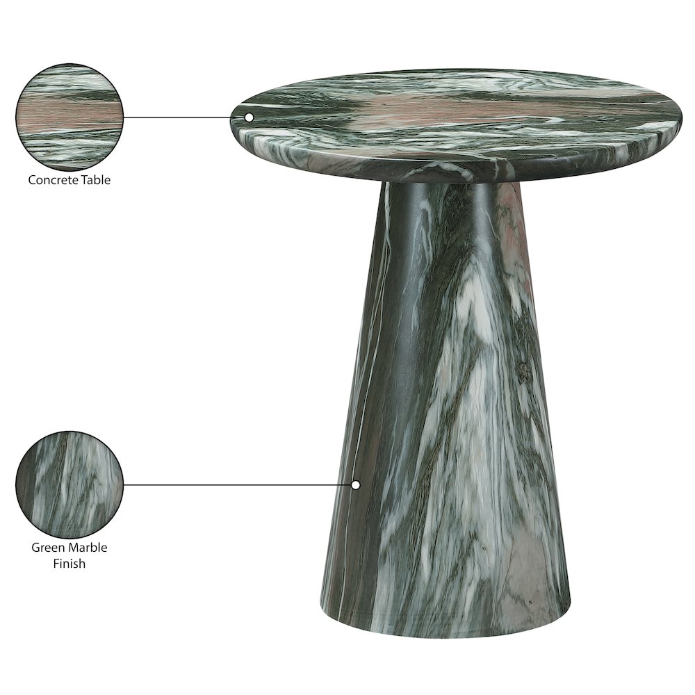 Cassino Green Concrete Indoor/Outdoor End Table. Picture 7