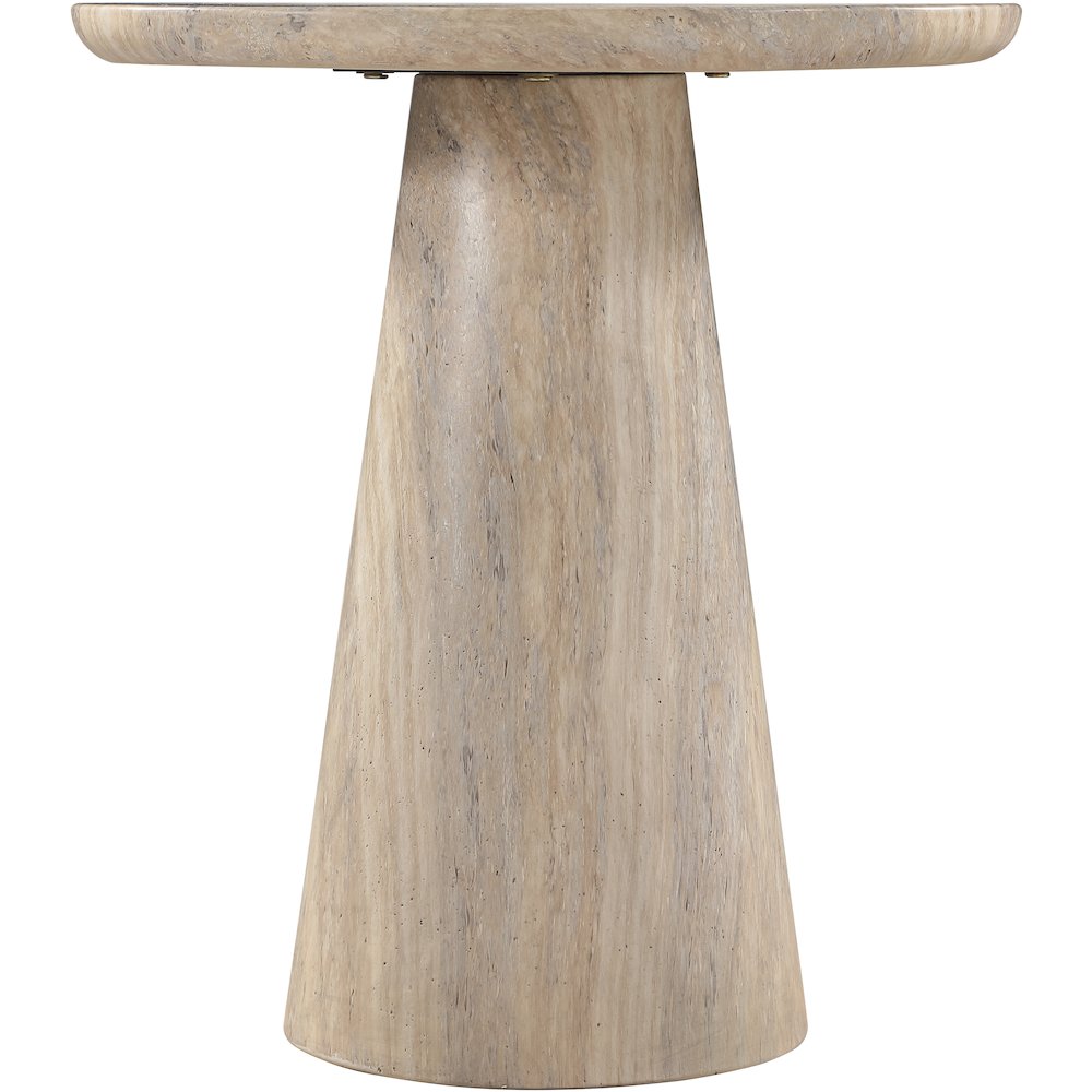 Cassino Travertine Concrete Indoor/Outdoor End Table. Picture 3