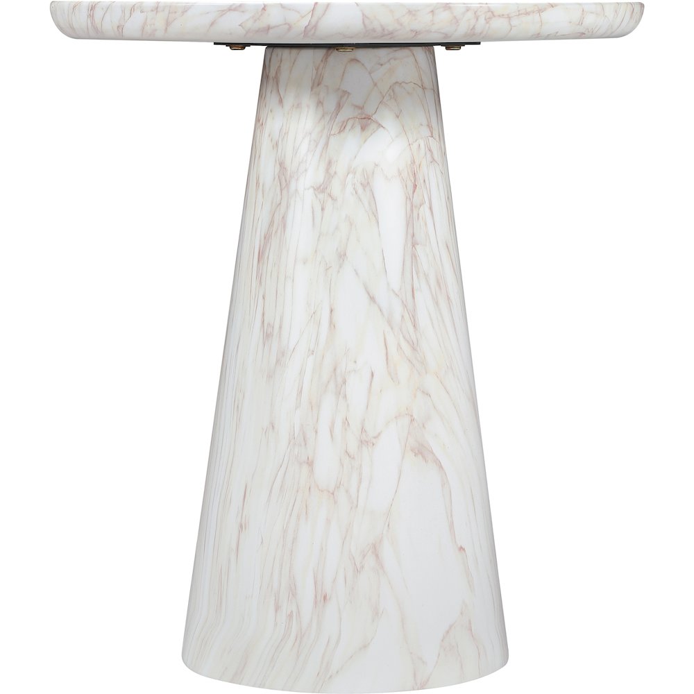 Cassino White Concrete Indoor/Outdoor End Table. Picture 3