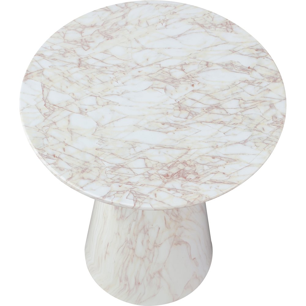 Cassino White Concrete Indoor/Outdoor End Table. Picture 4