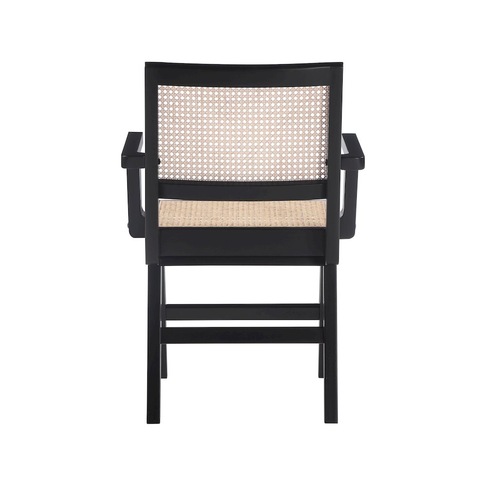 Preston Black Wood Dining Arm Chair, Set of 2. Picture 2