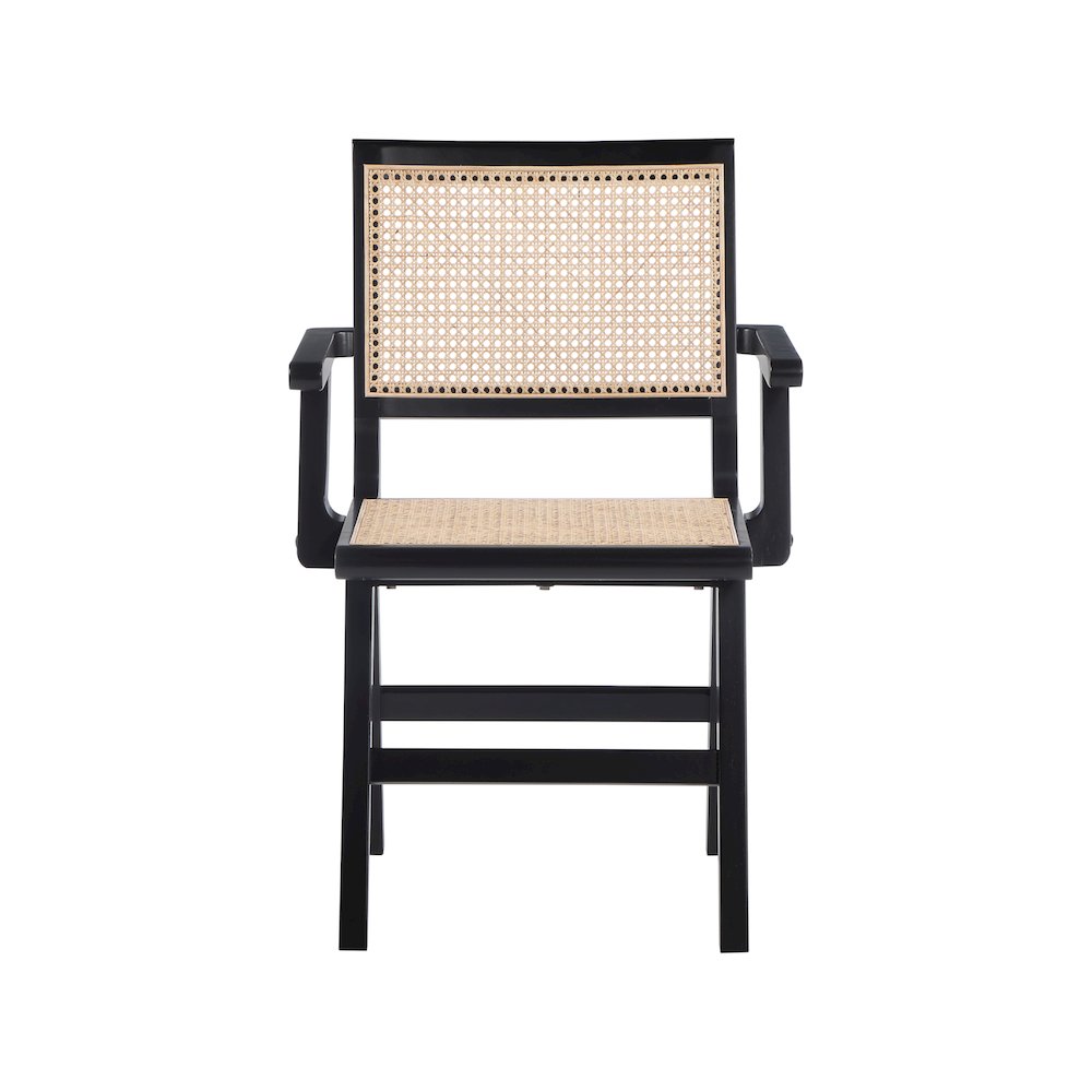 Preston Black Wood Dining Arm Chair, Set of 2. Picture 3