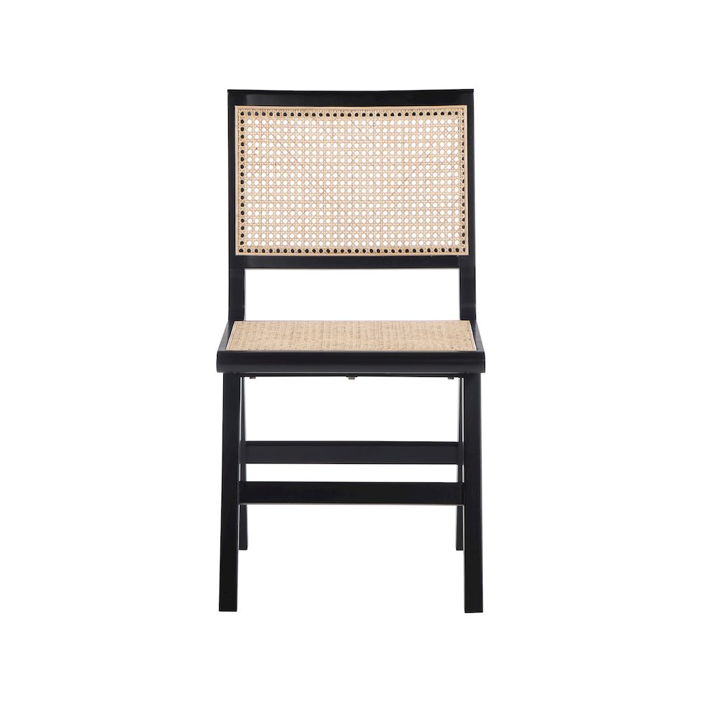 Preston Black Wood Dining Side Chair, Set of 2. Picture 3