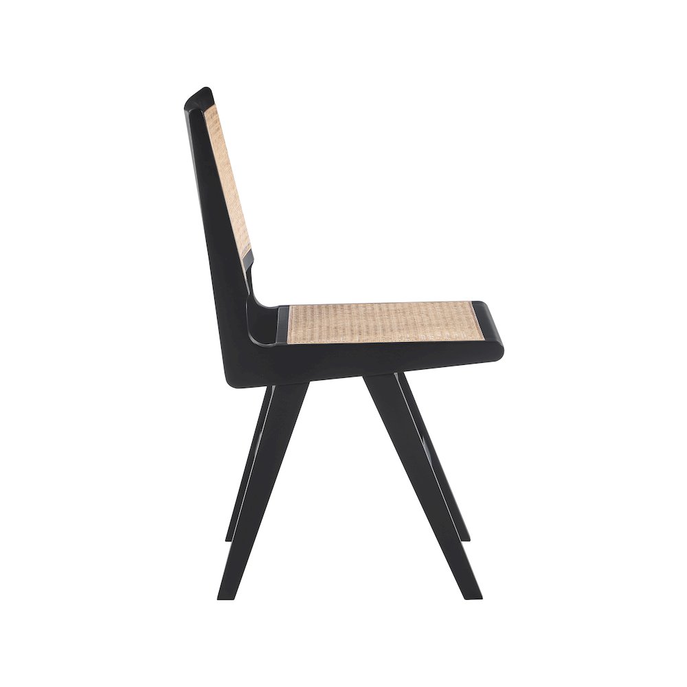 Preston Black Wood Dining Side Chair, Set of 2. Picture 4