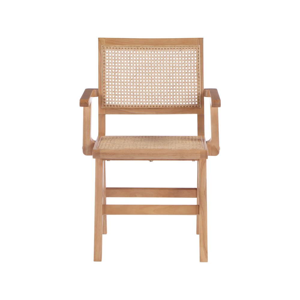 Preston Natural Wood Dining Arm Chair, Set of 2. Picture 3