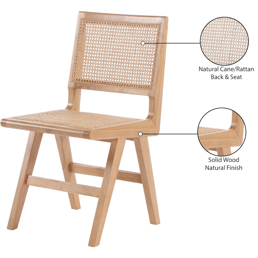 Preston Natural Wood Dining Side Chair, Set of 2. Picture 8