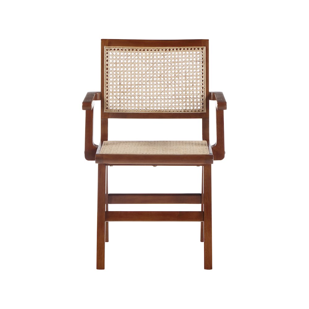 Preston Walnut Wood Dining Arm Chair, Set of 2. Picture 3