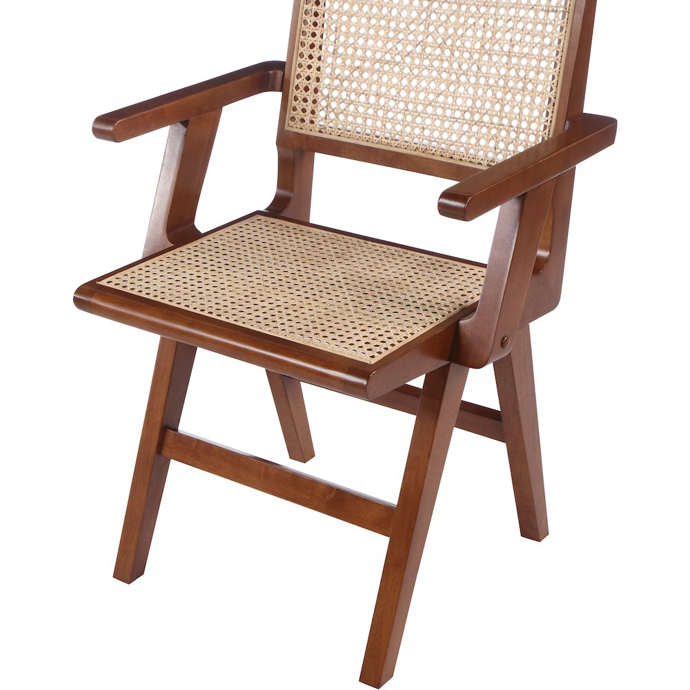 Preston Walnut Wood Dining Arm Chair, Set of 2. Picture 5