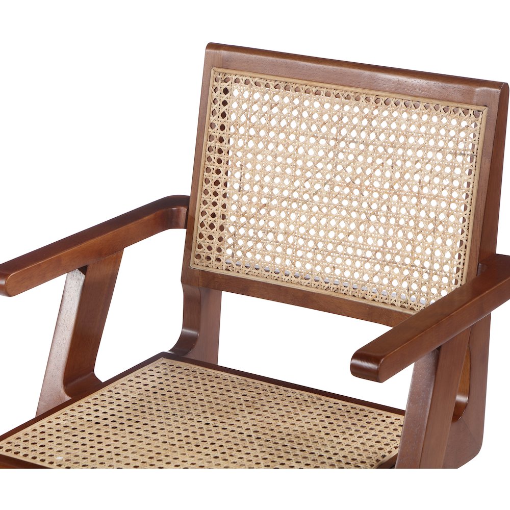 Preston Walnut Wood Dining Arm Chair, Set of 2. Picture 6