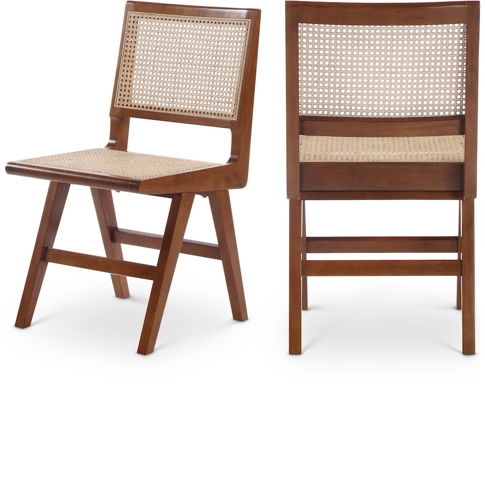 Preston Walnut Wood Dining Side Chair, Set of 2. Picture 1