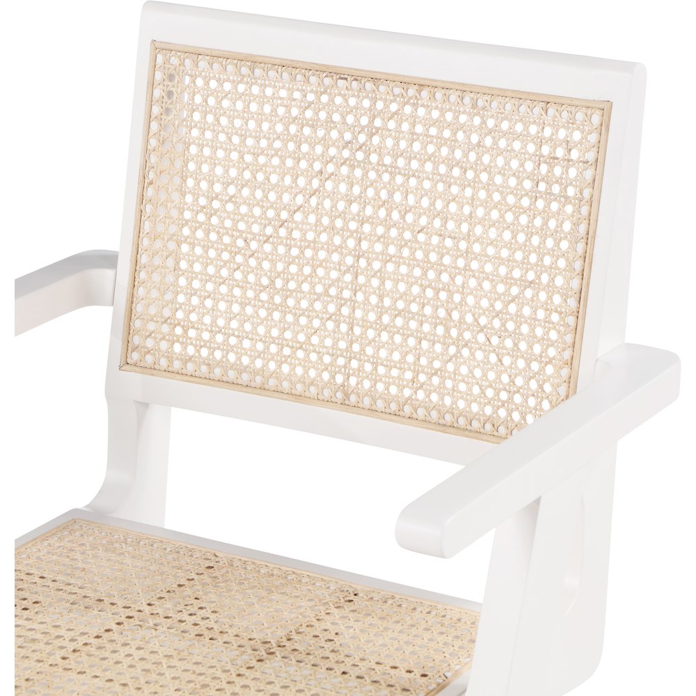Preston White Wood Dining Arm Chair, Set of 2. Picture 6