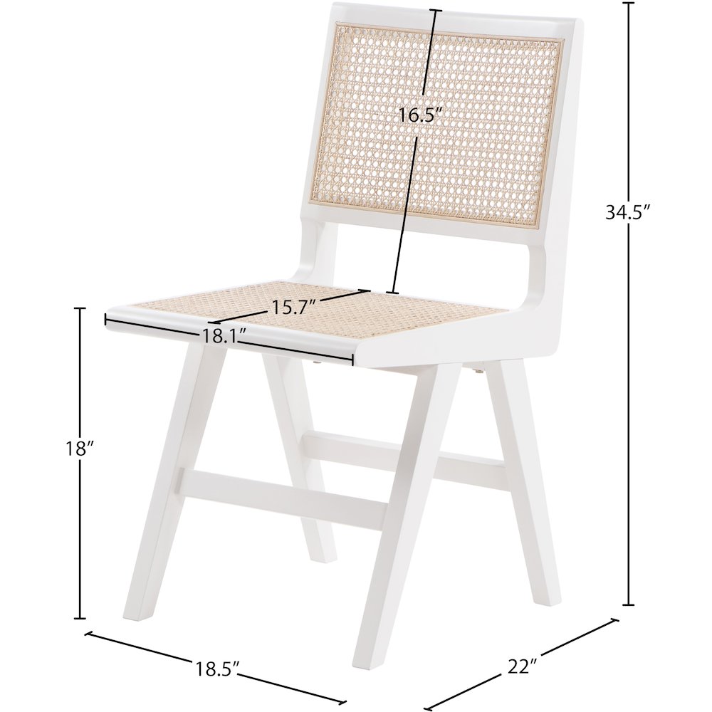 Preston White Wood Dining Side Chair, Set of 2. Picture 7