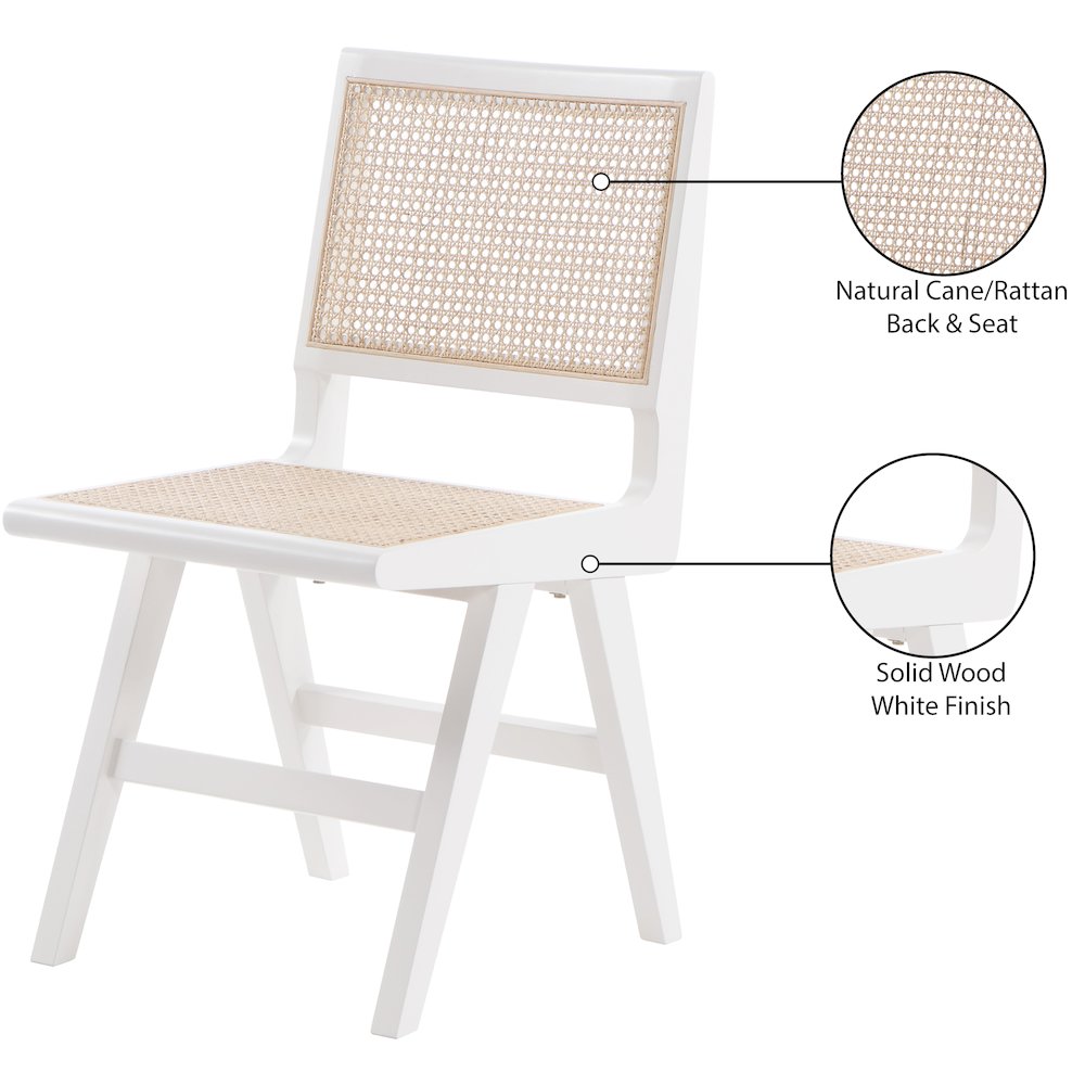 Preston White Wood Dining Side Chair, Set of 2. Picture 8