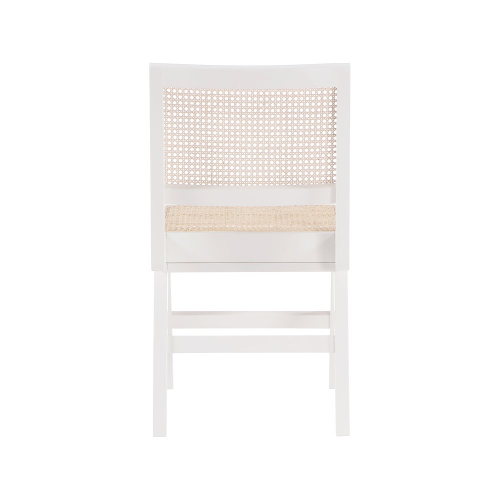 Preston White Wood Dining Side Chair, Set of 2. Picture 2