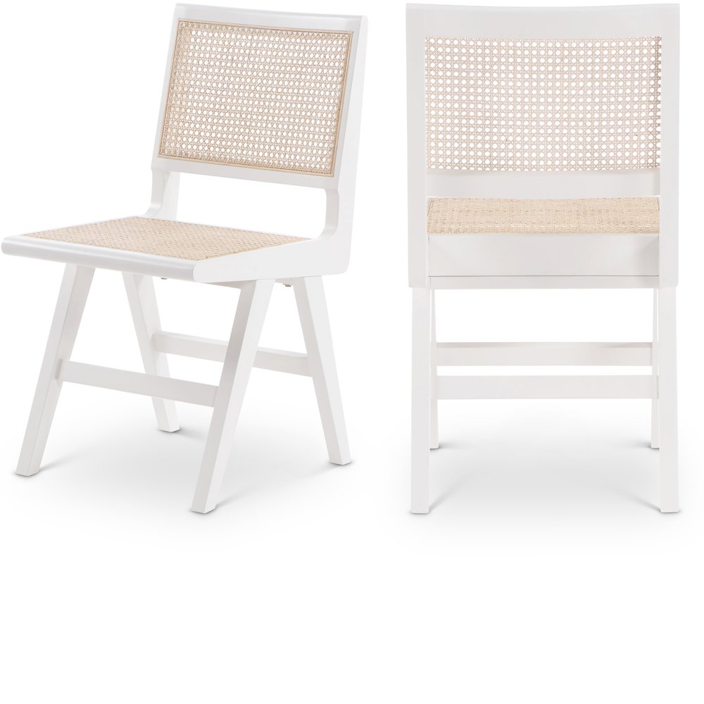 Preston White Wood Dining Side Chair, Set of 2. Picture 1